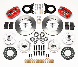 Wilwood Dynapro Dust-Boot Front Kit 11.00in Red 1965-1969 Mustang Disc & Drum Spindle
