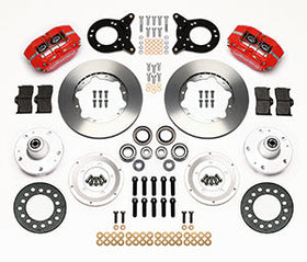 Wilwood Dynapro Dust-Boot Front Kit 11.00in Red 1965-1969 Mustang Disc & Drum Spindle - 0