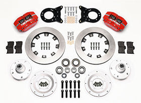 Wilwood Dynapro Dust-Boot Front Kit 12.19in Red 1965-1969 Mustang Disc & Drum Spindle - 0