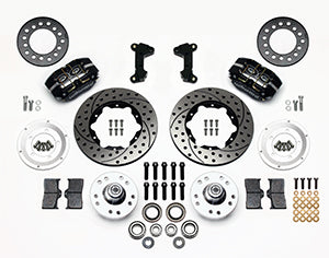Wilwood Dynapro Dust-Boot Front Kit 11.00in Drilled 74-80 Pinto/Mustang II Disc Spindle only
