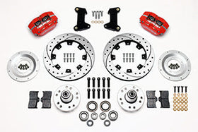 Wilwood Dynapro Dust-Boot Front Kit 12.19in Drilled Red 74-80 Pinto/Mustang II Disc Spindle only - 0