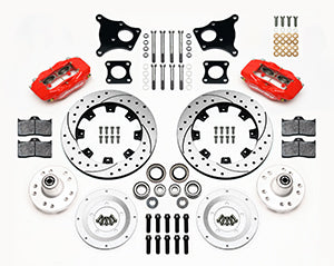 Wilwood Forged Dynalite Front Kit 12.19in Drilled Red AMC 71-76 OE Disc w/o Bendix Brakes
