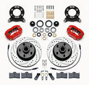 Wilwood Forged Dynalite-M Front Kit 11.30in 1 PC Rotor&Hub Drill-Red 1970-1973 Mustang Disc & Drum-2