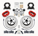 Wilwood Forged Dynalite-M Front Kit 11.30in 1 PC Rotor&Hub Red 1970-1973 Mustang Disc & Drum Spindle-2