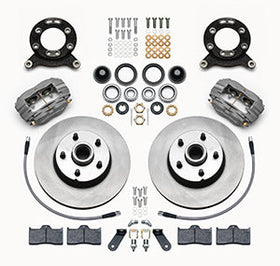 Wilwood Forged Dynalite-M Front Kit 11.30in 1 PC Rotor&Hub 1970-1973 Mustang Disc & Drum Spindle - 0