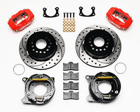 Wilwood Forged Dynalite P/S Park Brake Kit Drilled Red BOP Axle 2.75in Bearing 2.75 Offset - 0
