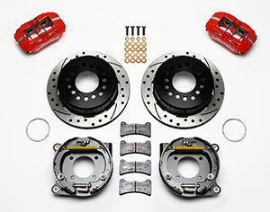 Wilwood Dynapro Low-Profile 11.00in P-Brake Kit Drill-Red BOP Axle 2.75in Bearing 2.75 Offset
