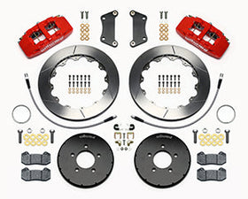 Wilwood Dynapro 6 Front Hat Kit 12.88in Red 2005-Up Mazda 3 w/ Lines - 0