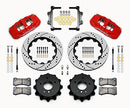 Wilwood AERO4 Rear Kit 14.00 Drilled Red 2007-2011 BMW E90 Series w/Lines-2
