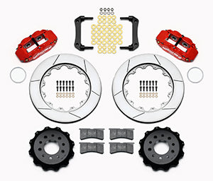 Wilwood Narrow Superlite 4R Rear Kit 14.00in Red Morrison Multilink IRS (2010-15 Camaro Based)