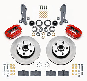 Wilwood Forged Dynalite-M Front Kit 11.30in 1 PC Rotor&Hub Red 60-68 Ford / Mercury Full Size