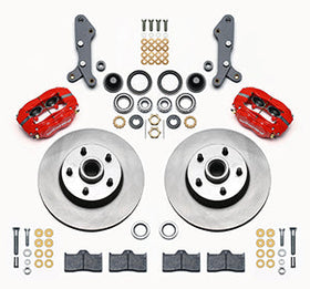 Wilwood Forged Dynalite-M Front Kit 11.30in 1 PC Rotor&Hub Red 60-68 Ford / Mercury Full Size - 0