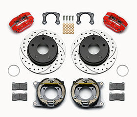 Wilwood Dynapro Lug Mount P/S Park Brake Kit Drilled Red Big Ford New 2.38in Off Bronco 5 x 5.50 - 0