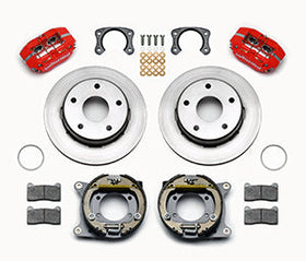 Wilwood Dynapro Lug Mount P/S Park Brake Kit Red Big Ford New 2.38in Off Bronco 5 x 5.50 - 0