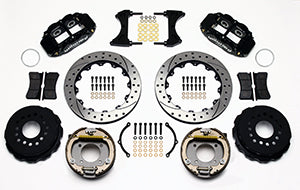 Wilwood Narrow Superlite 4R Rear P-Brk Kit 12.88in Drilled Chevy 12 Bolt w/ C-Clips
