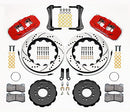 Wilwood AERO6 Front Hat Kit 14.00 Drilled Red 2005-2014 Mustang w/ BMR Suspn. w/Lines-2