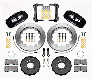 Wilwood AERO6 Front Hat Kit 14.00 2005-2014 Mustang w/ BMR Suspn. w/Lines