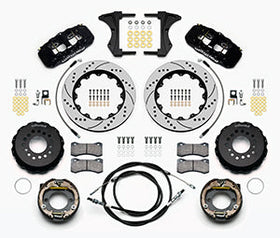 Wilwood AERO4 Rear Kit 14.00 Drilled 2005-2014 Mustang w/ BMR Suspn. w/Lines - 0