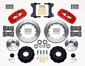 Wilwood AERO6 Front Hub Kit 14.00-Red Chevy C-10 60-87 CPP Drop Spindle