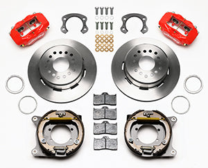 Wilwood Forged Dynalite P/S Park Brake Kit Red Ford 8.8 Special w/2.50in Offset-5 Lug