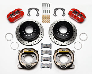 Wilwood Dynapro Low-Profile 11.00in P-Brake Kit Drill-Red Ford 8.8 Special w/2.50in Offset-5 Lug
