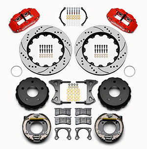 Wilwood Narrow Superlite 4R Rear P-Brk Kit 14.00in Drill Red Big Ford 2.00in Off Bronco 5 x 5.50