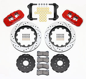 Wilwood AERO6 Front Hat Kit 15.00 Drilled Red 97-04 Corvette C5/Z06 05-13 C6