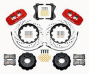 Wilwood AERO6 Front Hat Kit 15.00 Drilled Red 2007-2011 BMW E90 Series w/Lines-2