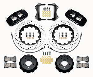 Wilwood AERO6 Front Hat Kit 15.00 Drilled 2007-2011 BMW E90 Series w/Lines