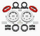 Wilwood D8 Front Hat Kit 12.19in Rotor Red 76-77 Ford Bronco Dana 44 w/Lines-1