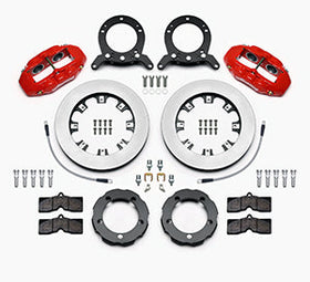 Wilwood D8 Front Hat Kit 12.19in Rotor Red 76-77 Ford Bronco Dana 44 w/Lines
