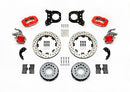 Wilwood Forged Dynalite P/S Rear Kit w/MC4 P-Brake Drill Red Chev 12 Bolt w/Clip Eliminator-2
