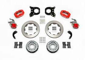 Wilwood Forged Dynalite P/S Rear Kit w/MC4 P-Brake Red Chev 12 Bolt w/Clip Elimin-Staggered - 0