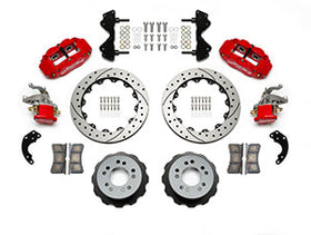 Wilwood Narrow Superlite 4R / MC4 Rear Kit 12.88 Drilled Red Currie Pro-Tour Unit Bearing Floater - 0
