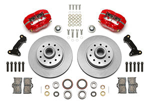 Wilwood Forged Dynalite Front Kit 11.03in 1 PC Rotor&Hub - Red 74-80 Pinto Disc Spindle only