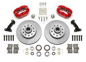 Wilwood Forged Dynalite Front Kit 11.03in 1 PC Rotor&Hub - Red 74-80 Pinto Disc Spindle only - 0