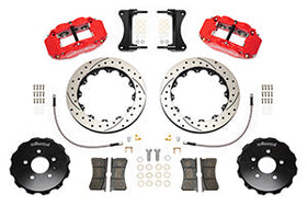 Wilwood 03-08 Audi A4 Forged Narrow Superlite 6R Front Big Brake Kit 12.88in Rotor Dia (Red) w/ Line - 0