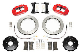 Wilwood 03-08 Audi A4 Forged Narrow Superlite 6R Front Big Brake Kit 12.88in (Red) w/ Lines - 0