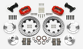 WILWOOD FDLI Front Kit,12.19", Drilled, Red 74-80 Pinto/Mustang II (5x5.00" Hub) - 0