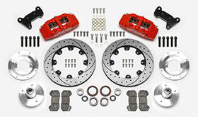 WILWOOD DP6A Front Hub Kit,12.19", Drilled,Red 74-80 Pinto/Mustang II (5x5.00" H - 0