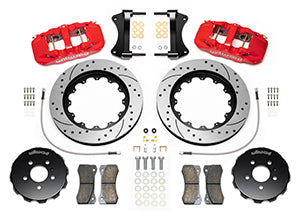 Wilwood AERO6 Front Kit 15.00in BBK - 08-12 Audi A4/A5/S5 - Drilled & Slotted Rotor - Red