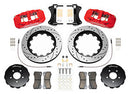 Wilwood AERO6 Front Kit 15.00in BBK - 08-12 Audi A4/A5/S5 - Drilled & Slotted Rotor - Red-2