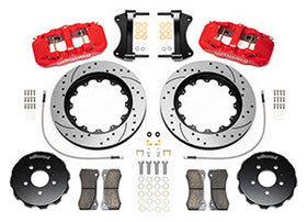 Wilwood AERO6 Front Kit 15.00in BBK - 08-12 Audi A4/A5/S5 - Drilled & Slotted Rotor - Red - 0