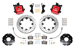 Wilwood 03-08 Audi A4 Caliper-Combination Parking Brake Rear 12.19 Rotor - Red