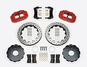 Wilwood Narrow Superlite 6R Front Big Brake Kit 12.88in Drilled Red 05-11 Ford Crown Victoria