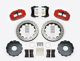 Wilwood Narrow Superlite 6R Front Big Brake Kit 12.88in Drilled Red 05-11 Ford Crown Victoria - 0