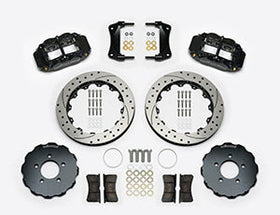 Wilwood Narrow Superlite 6R Front Big Brake Kit 12.88in Drilled Black 05-11 Ford Crown Victoria - 0