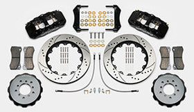 Wilwood AERO6 Front Hat Kit 14.00 Drilled Black 00-06 BMW M3 E46 w/Lines - 0