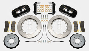 Wilwood AERO6 Front Hat Kit 14.00 Black 00-06 BMW M3 E46 w/ Lines