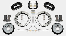 Wilwood Narrow Superlite 4R Rear Kit 12.88in Drilled/Slotted Black 00-06 BMW M3 E46 - 0